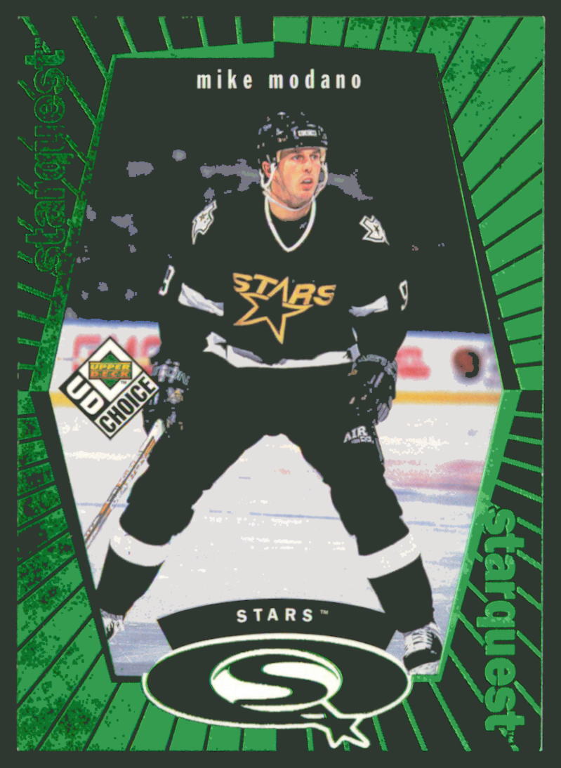 1998-99 UD Choice #SQ24 Green Mike Modano Dallas Stars