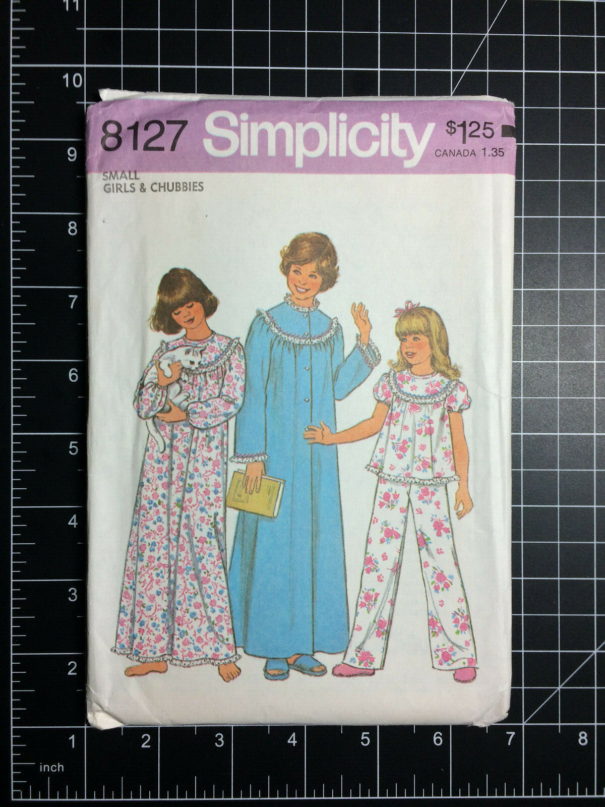 Simplicity #8127 ~ Pattern Nightgown Robe Pajamas ~ Child Small ~ FF UC