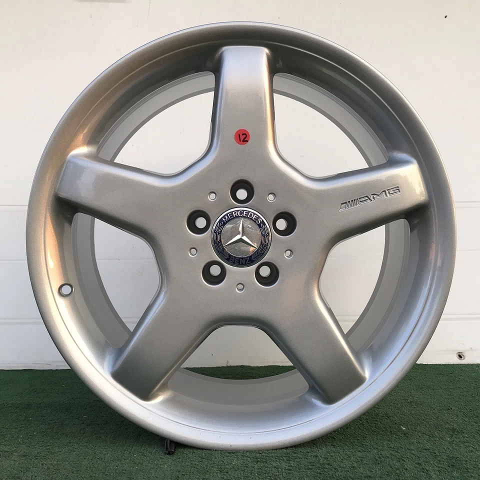 JUEGO LLANTAS MERCEDES BENZ CL500 CL600 CL55 AMG 19" PLATA GENUINA FÁBRICA OEM Foto 4 de 4