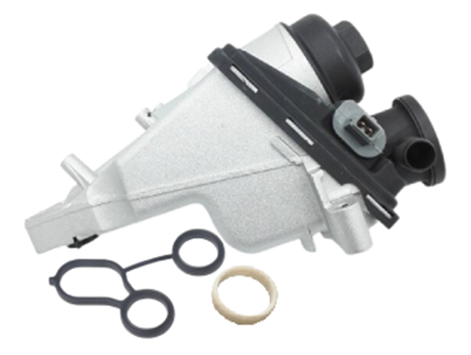 Set of 2 Upper & Lower Oil Filter Housing Gaskets + Oil Filter Housing