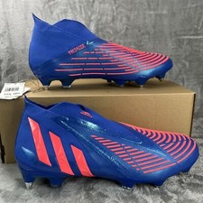 Adidas Predator Edge SG Blue Soccer Cleat Boots Hi Blue H02916 Mens Size 11.5
