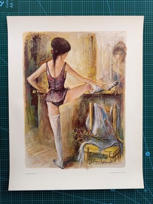 JACQUE LALANDE,  LA REPETITION, 1977  , BALLET, RARE 1980 s ART PRINT