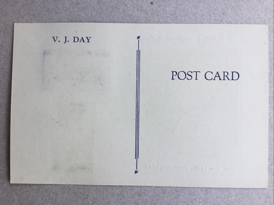1945 American VJ DAY Postcard, 2 Stamps, Washington DC PMK SIGNED Paul Tibbets - Image 2 of 2