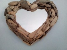 Driftwood Mirror. Heart shaped. Very good condition.