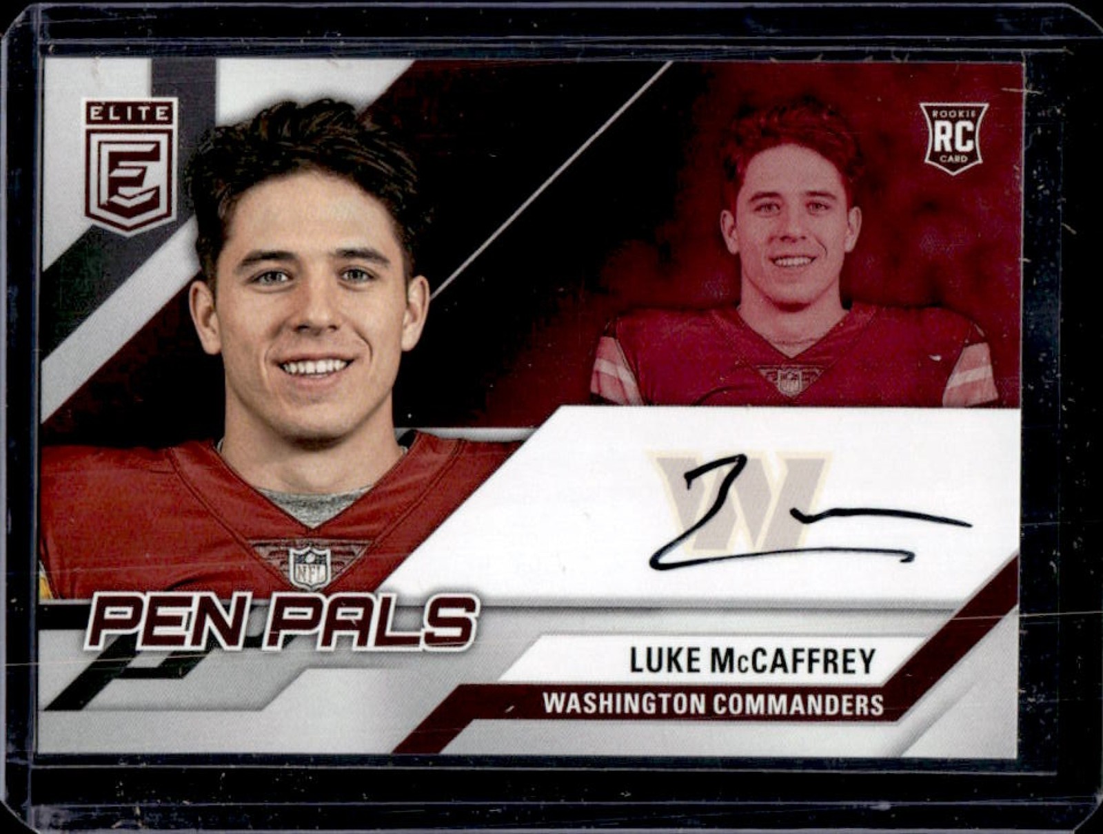 Luke McCaffrey Panini Donruss Elite Pen Pals #PALLMC Base