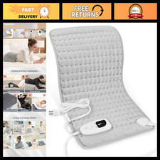 Heating Pad for Back  Neck Relief, 24x12 Inch Heated Blanket, Grey Color