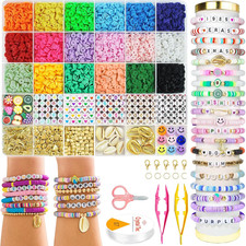 Easter Basket Stuffers for Teens - 5300 Clay Beads Bracelet Making Kit,Arts and