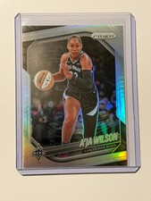 A'Ja Wilson 2025 Panini Prizm WNBA Silver Prizm #76 Las Vegas Aces