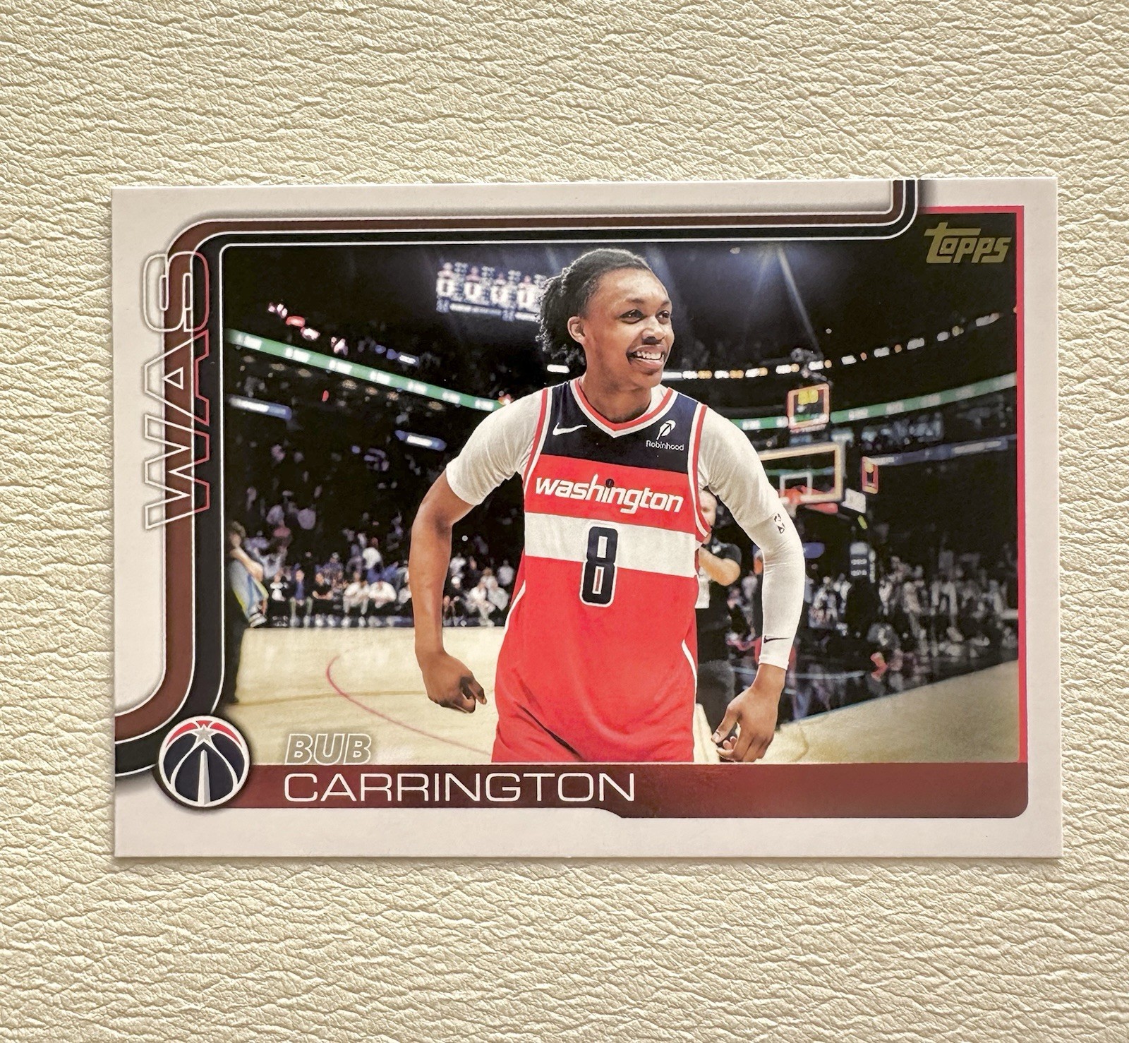 2025-26 Topps Bub Carrington SSP Golden Mirror Image Variation Wizards #97