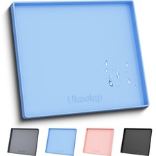 Extra Thick Silicone Mat Waterproof with Raised Edge 22" x 19", Under Sink Ma...