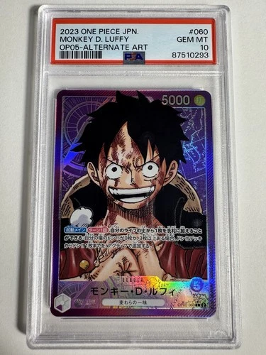 PSA 10 One Piece Monkey D. Luffy OP05-060 Leader Parallel Japanese Card