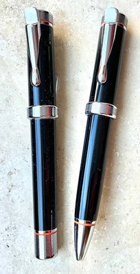 GREAT USED!  Harley Davidson Fountain Pen + Pen Set, Black