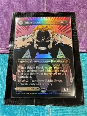 Eddie Brock/ Venom, Lethal Pro Borderlss FOIL 0233 NM MtG Magic Marvel SpiderMan