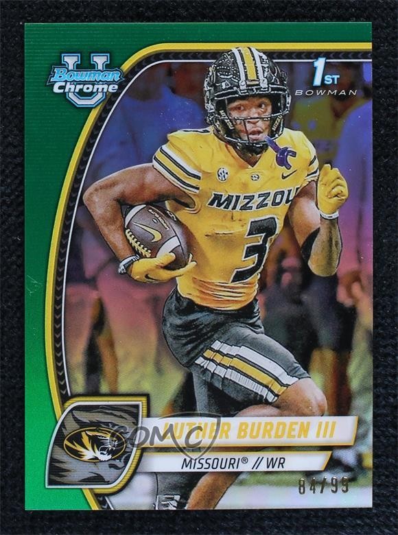 2024 Bowman U Chrome Green Refractor 84/99 Luther Burden III #123 18rb