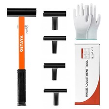 4 in 1 Door Hinge Adjustment Tool, Multi-Size Hinge Adjustment Tool with Rubb...
