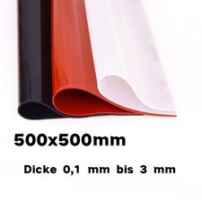 500x500mm Silikon Gummi Folie Silikon Gummi Platten Matten Dicke 0,1 mm bis 3 mm