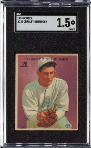 1933 Goudey #222 Charley Gehringer SGC 1.5