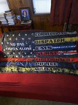 No One Fights Alone 3x5ft Flags Outdoor Vivid Color, 150D Premium Quality Banner