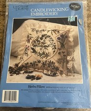 CANDAMAR DESIGNS INC CANDLEWICKING EMBROIDERY HERBS PILLOW KIT