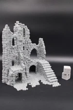 Tabletop Terrain Fantasy Tower Castle Ruin Dnd RPG Wargame Skirmish 28mm A