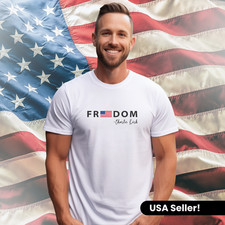 Charlie Kirk Freedom Shirt, Freedom Flag White Shirt,Freedom T-Shirt,Maga Shirt