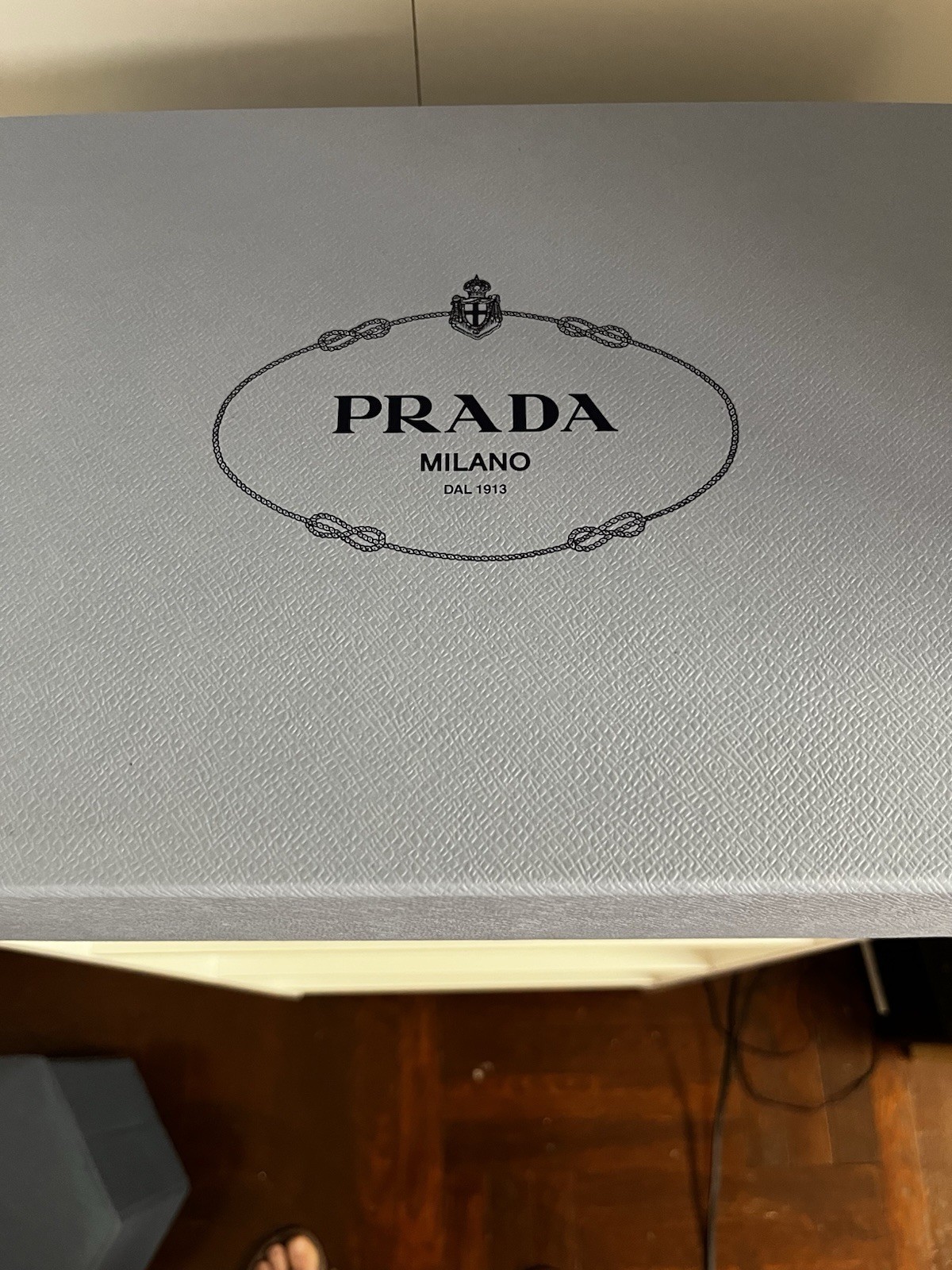 PRADA Milano Gray Solid Empty Shoe Box - image 2