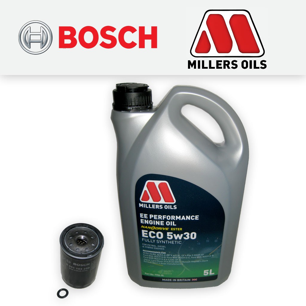 SERVICE KIT for FORD FIESTA MK6 1.6 16V OIL FILTER +5L EE NANO OIL (2002-2006)