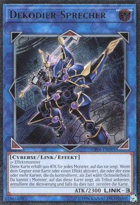 YuGiOh Dekodier-Sprecher OP06-DE001 Ultimate Rare Deutsch GD unl.