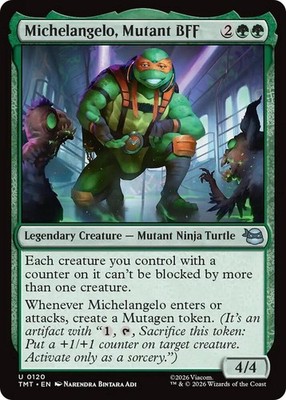 Michelangelo, Mutant BFF 120 U Teenage Mutant Ninja Turtles NM Foil