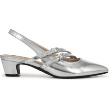 Lifestride Monique J0936S2020 Pump Womens 8 Silver Pointed Toe Slingback RHS7759