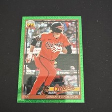 2026 Topps Series 1 Gunnar Henderson #91C-16 Silver Pack Green Mojo #/99