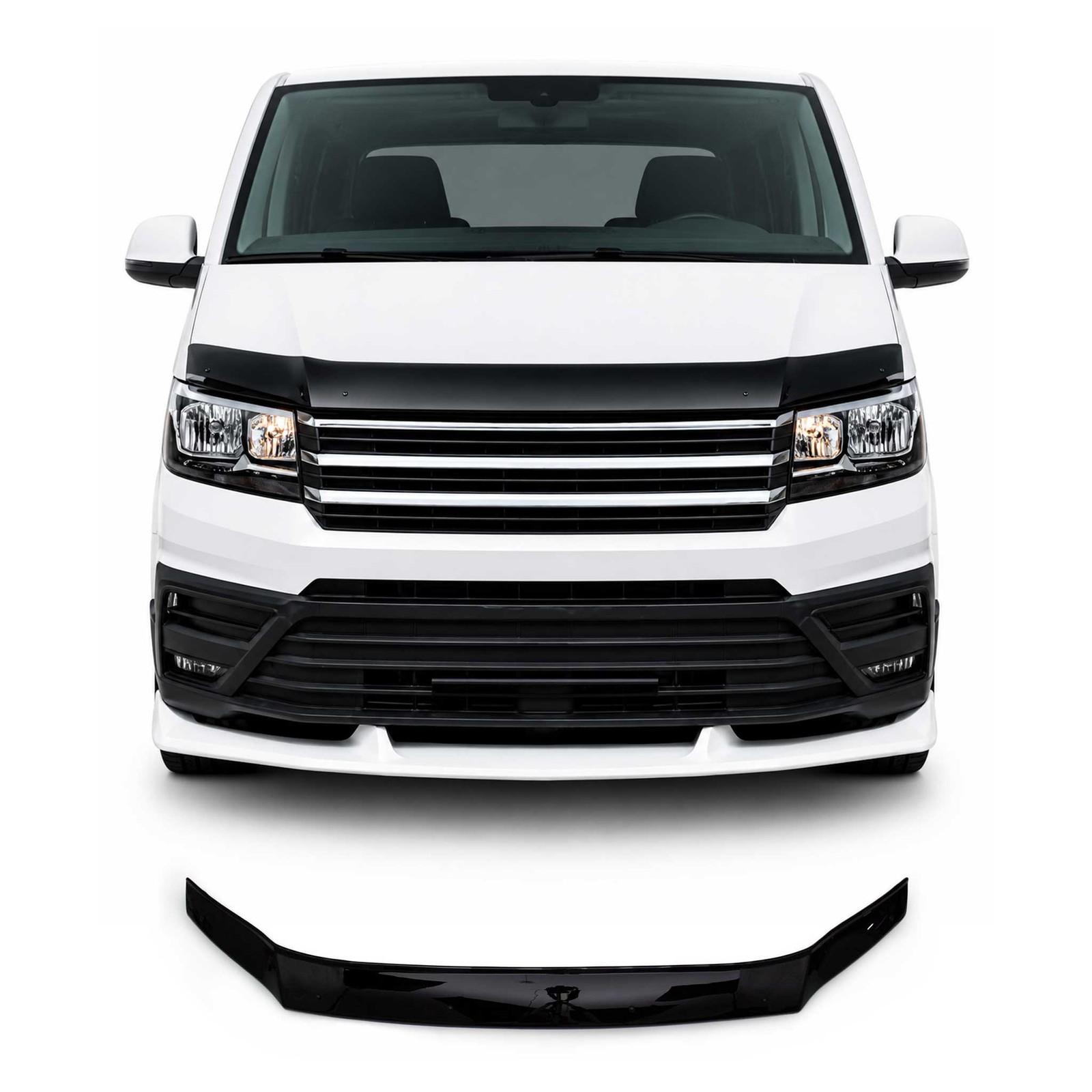 Déflecteur de capot haut de gamme en acrylique noir pour VW Crafter 2017
