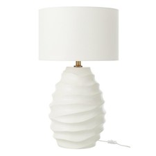 Lampe à Poser en Céramique "Vague" 68cm Blanc