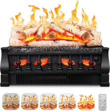 Inserto de chimenea eléctrica de 21" con llamas ajustables y ajustes de calor dobles