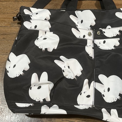 KIDROBOT Frank Kozik Smorkin' Labbit Black And White BAG - Picture 2 of 11
