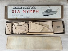 VINTAGE RARE KEIL KRAFT AEROKITS SEA NYMPH BALSA KIT 18 INCHES DIESEL  ELECTRIC 