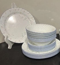 CORELLE English Meadow Swirl 8 Dinner 8 Bread Plates 8 Bowls GUC