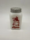 VTG Hazel Atlas Milk Glass Pepper Shaker Skating Dutch Girl Farmhouse Diner 4.5”