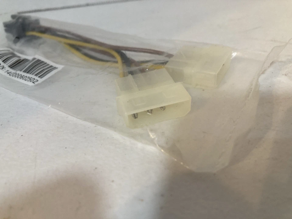 Dual Molex 4Pin to 6Pin PCI Express PCI-E Video Card Power Adapter Cable Asus - Image 3 of 4