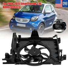 Radiator Condenser Cooling Fan Assembly Fit 2008-2015 Smart Fortwo 1L Direct Fit