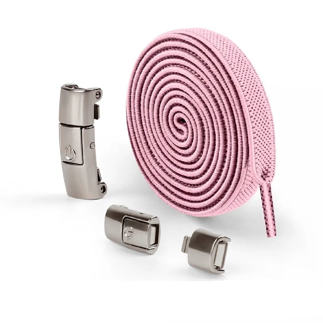 SAINT LAURENT Lacci per scarpe da ginnastica elasticizzati rosa senza lacci neri di ricambio #2001