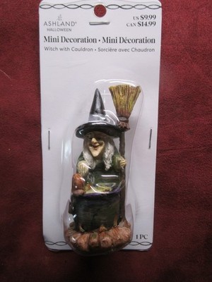 Ashland Halloween Tiny Treasures, Witch With Cauldron 2025  NEW