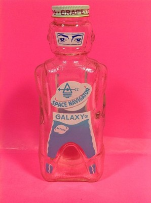 Galaxy Space Man ''Space Navigator'' Light Blue Grape syrup bottle & coin bank