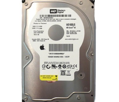 WD WD1600JS-40TGB0 DSCHNTJAHN (WCAP) Thailand 160gb Sata 3.5'' HDD 05/2007