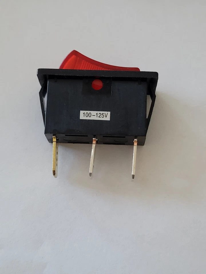 1pc SCI R13-91 SPST ON-OFF Red Illuminated Rocker Switch 16A/125V 10A/250V - Image 3 of 3