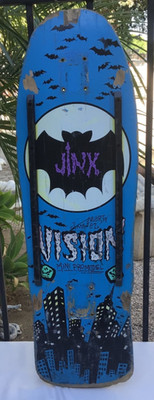 Vintage 1987 VISION JINX Original SKATEBOARD SKATE DECK Mini Pro Model JIMENEZ