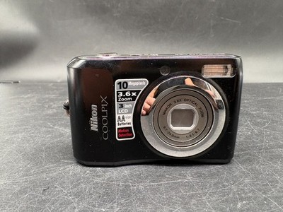 Nikon Coolpix L20   Schwarz 3.6x Zoom 10MP Digitalkamera Kamera geprüft  