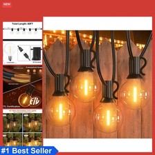 Outdoor String Lights 60FT Waterproof Patio Lights with 32 G40 Shatterproof