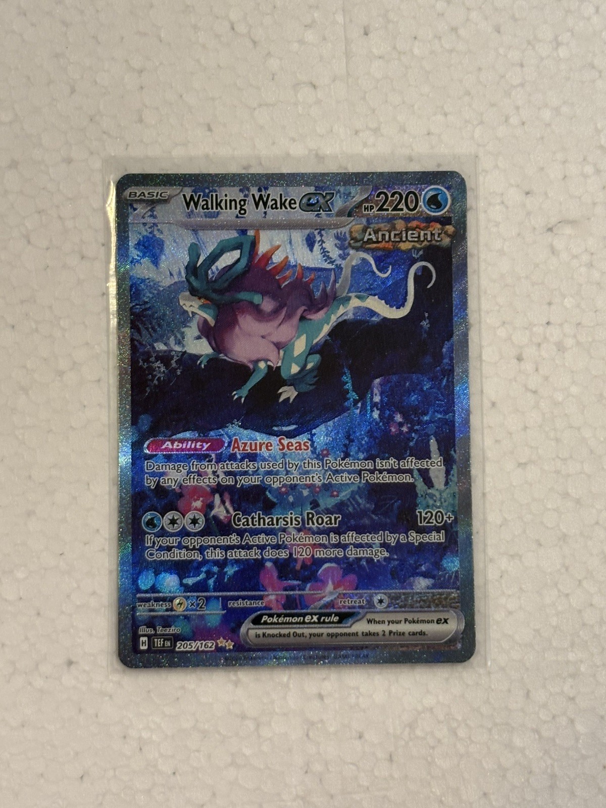 Pokémon TCG Walking Wake EX Scarlet & Violet Temporal Forces 205/162 SIR NM