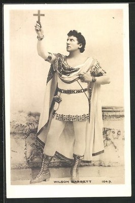 Ansichtskarte Schauspieler Wilson Barrett in einem seiner Filmkostüme 